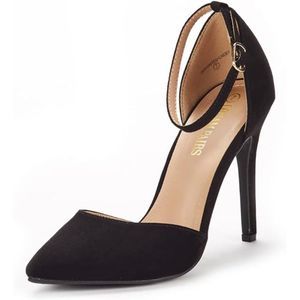 Women's Oppointed Lacey Pump Shoe Black Suede TPR Rubber Sole